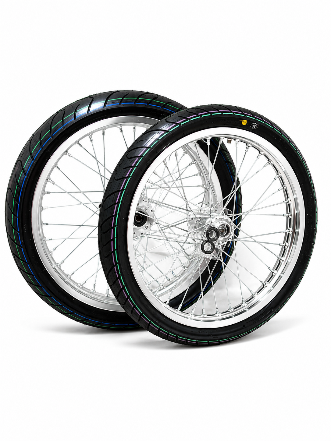 MXB Chrome Light Bee/Eride Supermoto Wheel Set